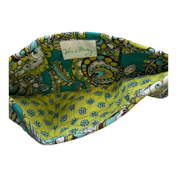 Vera Bradley Quilted Tri-Fold Wallet – Blue/Green Paisley Floral Print *Java Blu - Picture 4 of 4